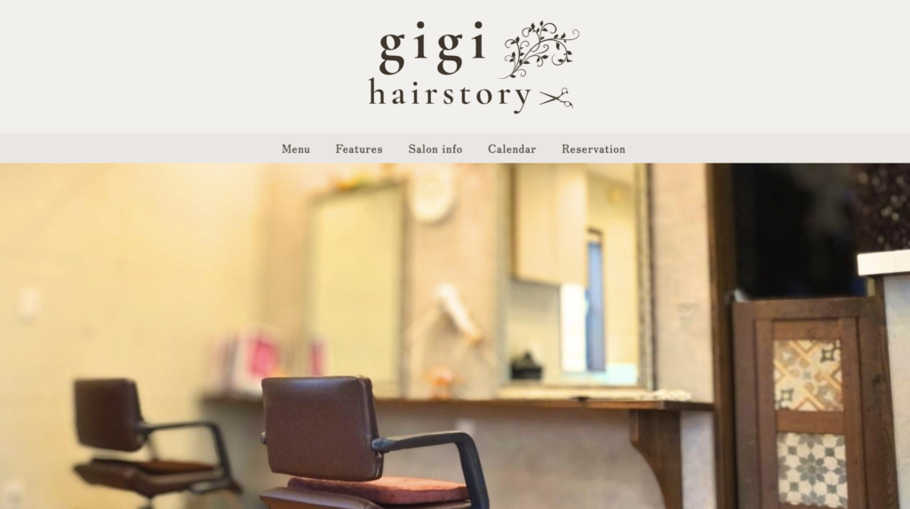 gigi hairstory様ホームページ